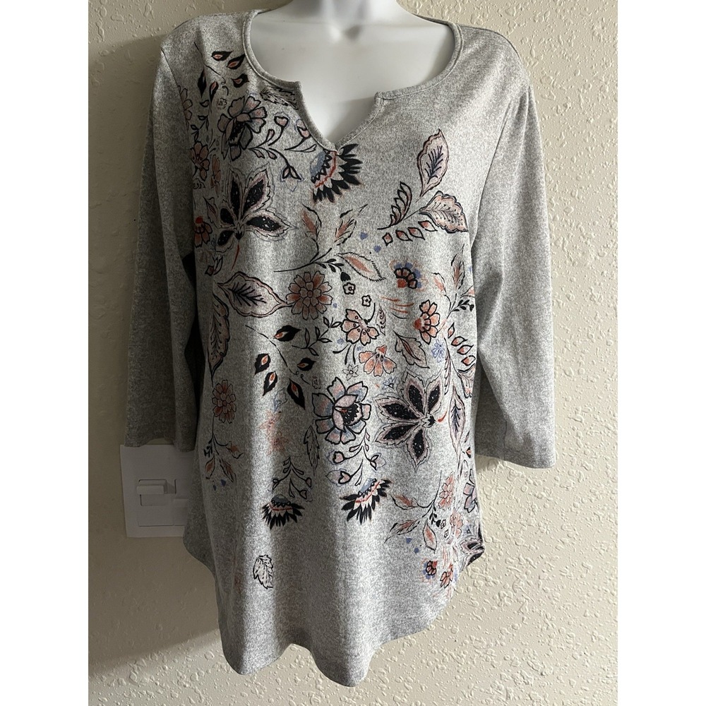 New Large Christopher Banks floral top #675*7-